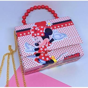 Imagem de Bolsa Bolsinha Infantil Mini Bag Pérola Alça Corrente Princesas Disney