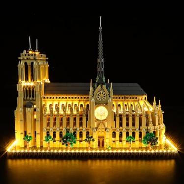 Imagem de Mililier LED Light Kit for Lego 21061 Notre Dame Cathedral Set, Compatible with Lego 21061 Building Blocks Model(Not Include Blocks Set)