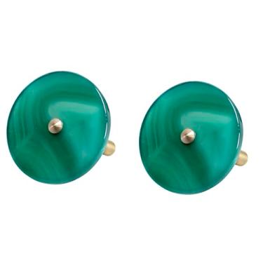 Imagem de Rockcloud Conjunto de 2 ganchos decorativos de fatia de ágata para pendurar com parafuso, ganchos resistentes de parede redondos para decoração de escritório em casa, verde