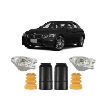 Imagem de 2 Coxim + Batente Coifa Traseiro Bmw 335i 2012 2013 2014 - QualyKits