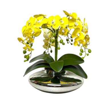 Imagem de Vaso Arranjo Orquídea Artificial Centro De Mesa Decoração - Floralis, 