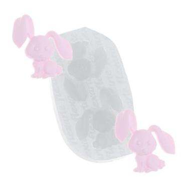 Imagem de Molde de Silicone Páscoa para Fins Alimentícios Coelho Sentado - Ref 7