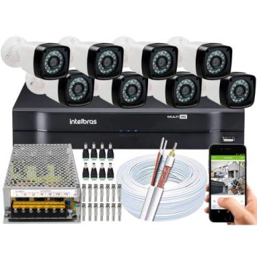 Imagem de Kit Cftv 8 Cameras Hd Dvr Intelbras Sem HD Mhdx