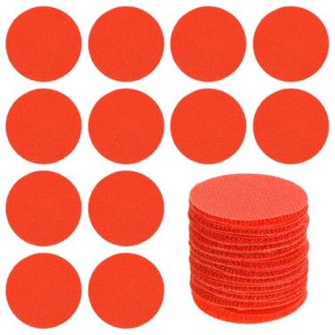 Imagem de PATIKIL Marcadores de pontos de carpete de 4 cm, 50 peças de marcadores de pontos de piso circulares para decoração de sala de aula de professores, material pré-escolar, vermelho
