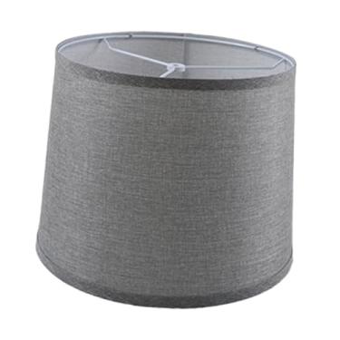 Imagem de Gralara Tecido Tambor Sombra Mesa Abajur Rústico Bulbo Guarda Iluminação Tampa para Restaurante Cozinha Ilha Quarto Sala de estar