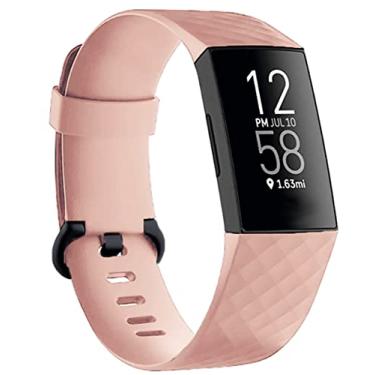 Imagem de Pulseiras de substituição compatíveis com Fitbit Charge 4/Fitbit Charge 3 para mulheres e homens, pulseiras esportivas de silicone para fitness para mulheres e homens, pequenas e grandes