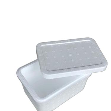 Imagem de Kit C/10 Caixa Térmica Isopor Sorvete Doces 20,5X12,5Cm