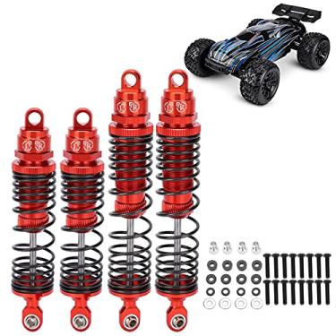 Imagem de Amortecedor Dianteiro e Traseiro Condução Estável Excelente Desempenho de Absorção de Choque para Carro 1/10 RC (vermelho)