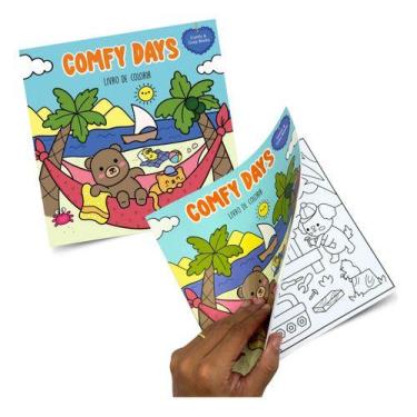 Imagem de Livro De Colorir Comfy Days - Para Pintar - Livro Com 48 Desenhos Para