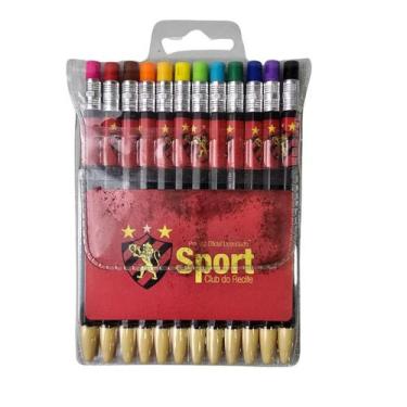 Imagem de Jogo Com 12 Lapiseiras De Cor - Sport Recife - Mileno