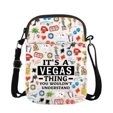 Imagem de Lywjyb Birdgot Bolsa tiracolo para viagem em Las Vegas, lembrança de viagem, presente de férias de verão, presente de despedida de solteira, Vegas Cr
