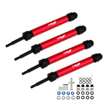 Imagem de NMNRC Adjustable 4Pcs Front Rear Driveshaft Kit for 1/10 Slash 4WD Drive Shaft Bandit Stampede Rustler Hoss VXL 4X4 Series Upgrades Part Red