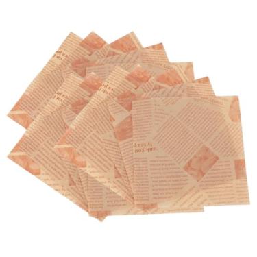 Imagem de 500 Folhas Sandwich Paper de Embrulho de Alta Temperatura à Prova de Alta Temperatura, Delicatessen Embrulhando Alimentos Lençóis Lençóis de (Impressão de jornal em colorido de