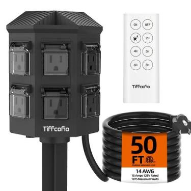 Imagem de Cronômetro de Estaca Elétrica Externa Tiffcofio 15A/1875W - Cabo de 50