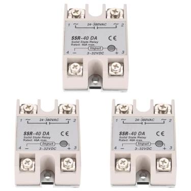 Imagem de 3 Pces 40a Dc Ac relé de Estado Sólido Ssr Entrada 3-32v Dc Saída 24-380v Ac Dispositivo de Comutação de Estado Sólido para Automação e Controle
