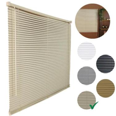 Imagem de Persiana Horizontal PVC 25mm BLOCK 160larg x 160alt Bege - Persiana Pr