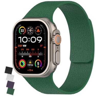 Imagem de CCSmall Pulseira magnética de silicone para Apple Watch 40 mm, 38 mm, 41 mm, 44 mm, 45 mm, 42 mm e 49 mm, feminina, masculina, pulseira esportiva de substituição para Apple Watch 9, 8, 7, 6, 5, 4, 3