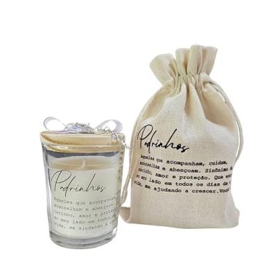 Imagem de LEMBRANCINHA PADRINHOS BATIZADO VELA 70G COM SAQUINHO DE ALGODÃO (PADRINHOS)