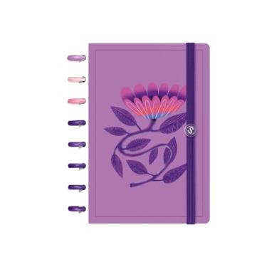 Imagem de Caderno de Disco ISCOOL Pequeno Flore(Ser) Amor Perfeito Lilás