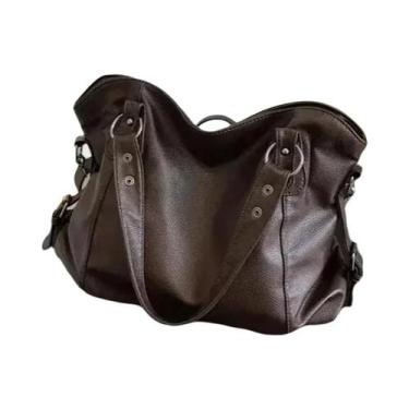 Imagem de Bolsa Feminina De Couro Macio De Grande Capacidade, Bolsa De Ombro, Bo