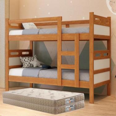 Imagem de Beliche Jaspe Vira Duas Camas com 2 Colchões Espuma D33 Gold