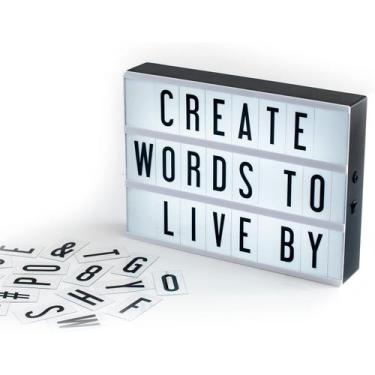 Imagem de Luminária Letreiro Led Cinema Light Box Led A4 + 96 Letras - DS