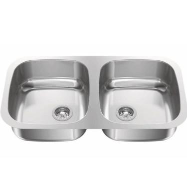 Imagem de Cuba Cozinha Embutir dupla N5 710x360mm Prof. 140mm - Polida