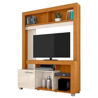 Imagem de Estante Home Theater Flávia Cinamomo Off White – Madetec