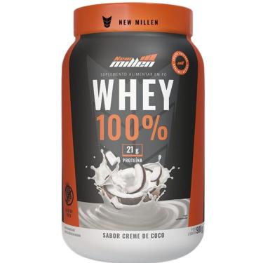 Imagem de Whey 100% Concentrado Sabor Creme de Coco Pote 900g New Millen