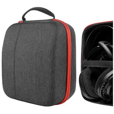 Imagem de Capa para fone de ouvido UltraShell da Geekria para Audio Technica ATH AD700 X, AD500 X, AD900 X, WP900, AWKT, AD1000 X, W2000 X, W5000, ADG1 X, capa rígida de tamanho completo para transporte, bolsa de viagem para fone de ouvido