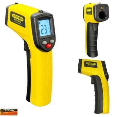 Imagem de Termômetro Digital Infravermelho Mira Laser Medição Com Pilhas -50 A 4