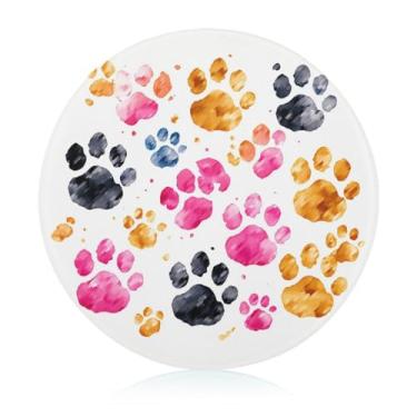 Imagem de Tábua de cortar para cozinha, antiderrapante, resistente ao calor, fácil de limpar, colorida, para patas de cachorro – Presente de cozinha ideal para cozinheiros domésticos