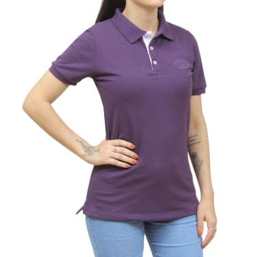Imagem de Camisa Gola Polo Feminina Slim Roxa TXC 38386