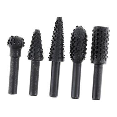 Imagem de MFMEXUL Brocas Helicoidais para Marcenaria, Cabeça de Desbaste para Marcenaria, Limas Rotativas para Moldagem de Madeira, Kit de Fresa para Marcenaria, 5 Peças