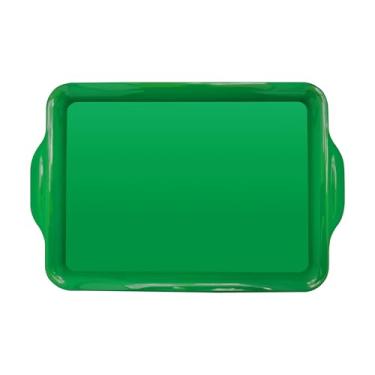 Imagem de Bandeja Plástica 40x27cm Multiuso Fast Food Restaurante Festa Self Service 10 Un (Verde)