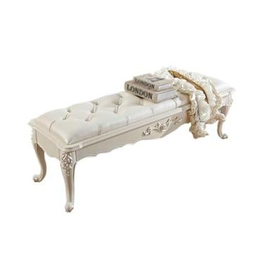 Imagem de Banco de armazenamento de fim de cama banco de cabeceira europeu de madeira simples leve banco de troca de sapatos de luxo para sala de estar banco de sofá decorativo banco de cama