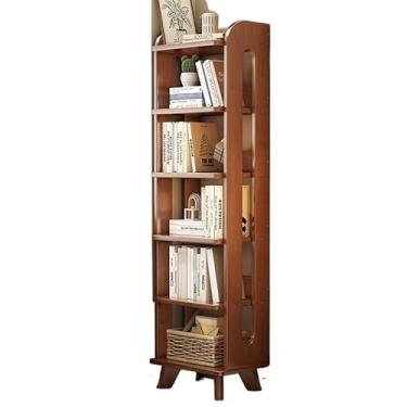 Imagem de Estante de livros, prateleira de madeira maciça, prateleira de armazenamento de chão, estante simples, sala de estar, suporte de exibição multicamadas, quarto, sanduíche, estante de livros (tamanho