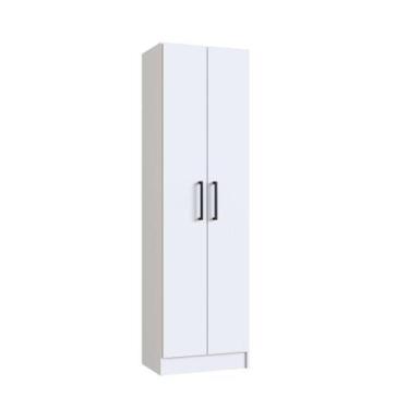 Imagem de Armário Multiuso Milano 2 Portas 5 Prateleiras - Casajá, BRANCO