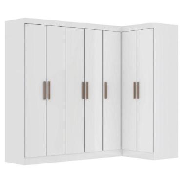 Imagem de Guarda Roupas Modulado De Canto Madrid Com 7 Portas Branco Maxel Branc