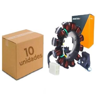Imagem de Estator Honda Cg 125 Fan Ks 2009 2010 2011 2012 2013 2014 2015 Magnetron Kit Com 10 Peças