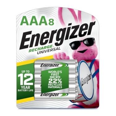 Imagem de Pilhas AAA Recarregáveis Energizer, Recarregue a Bateria Tripla A Universal Pré-carregada, 8 Contagens