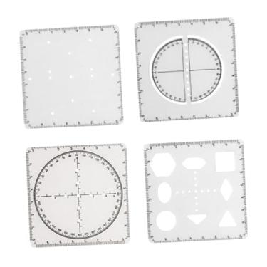 Imagem de Ｂｅｓｇａ Régua geométrica multifuncional Régua de desenho matemático com escala Modelos de medição portáteis multifuncionais para costura, para a 8ª Série