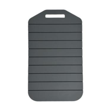 Imagem de IEUDNS Tábua de corte dobrável de silicone com alça fácil de segurar, tábua de corte grossa e portátil para vegetais, carne, frutas, churrasco e acampamento, Cinza