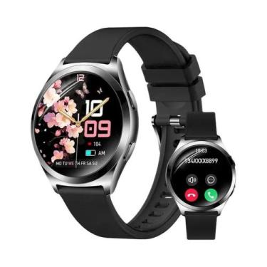 Imagem de Relógio Inteligente Feminino Com Chamada Bluetooth Monitor De Frequênc