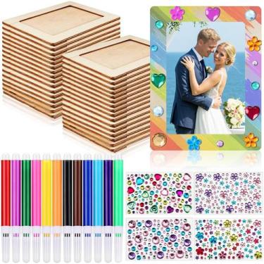Imagem de Kit de artesanato para porta-retratos Zonon 20x15 cm DIY com canetas e