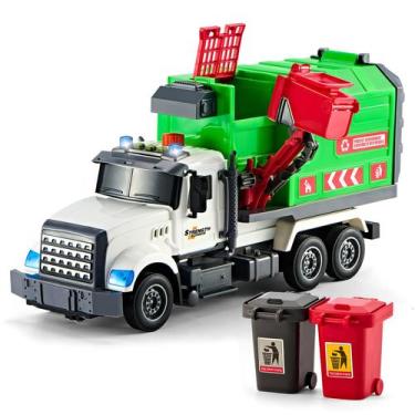 Imagem de Brinquedo de caminhão de lixo LerBao Large com luzes e sons para crian
