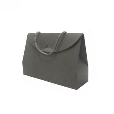 Imagem de 30 unid Sacola Papel Pequena Lembrancinha para AniversáRio, Chá de Bebê, Casamento e Festa 16x12x6cm(Cinza)