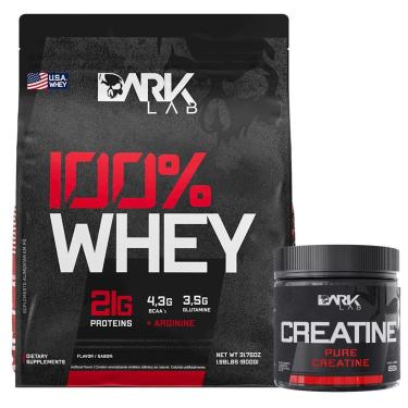 Imagem de Kit 100% Whey Protein Concentrado Refil 900g + Creatina Monohidratada 150g Dark Lab-Unissex