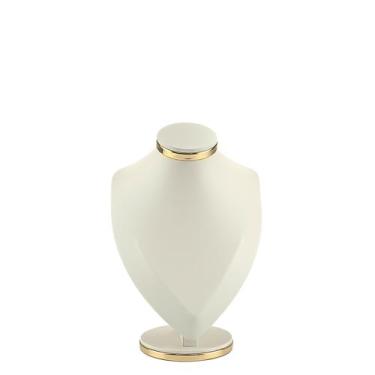 Imagem de Busto Expositor de Joias Mavi Gold 22 Cm - Rei Dos Estojos, Off White 