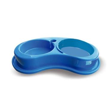 Imagem de Comedouro Duplo Furacão Pet Anti-Formigas Joy Azul para Cães - 600ml